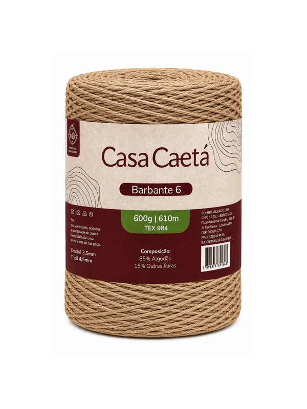 Barbante casa caetá fio 6 (600 gr)