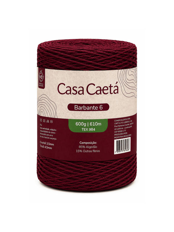 Barbante casa caetá fio 6 (600 gr)