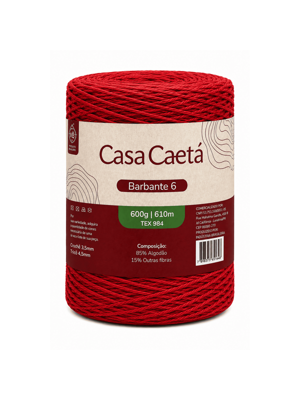 Barbante casa caetá fio 6 (600 gr)