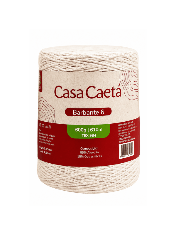 Barbante casa caetá fio 6 (600 gr)