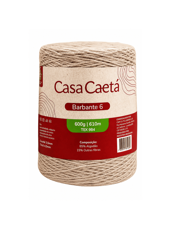 Barbante casa caetá fio 6 (600 gr)