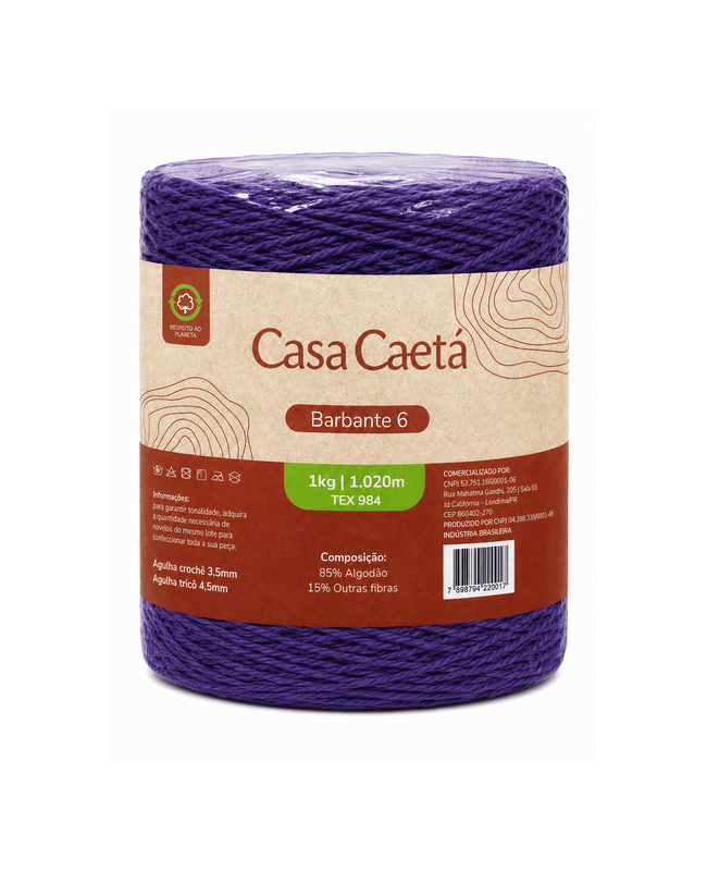 Barbante casa caetá fio 6 (600 gr)