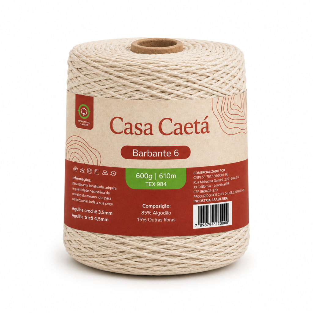 Barbante casa caetá fio 6 (600 gr)